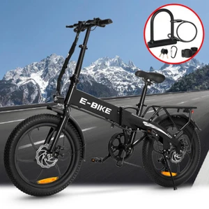 E-Bike 20" Electric Bike Fat Tire 850W Folding City Bicycle Commuter Ebike 48V - Picture 1 of 17