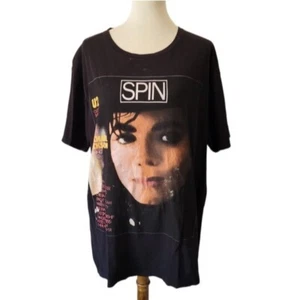 Vintage - Spin Magazine Michael Jackson Music Cover Tee Shirt - Picture 1 of 4