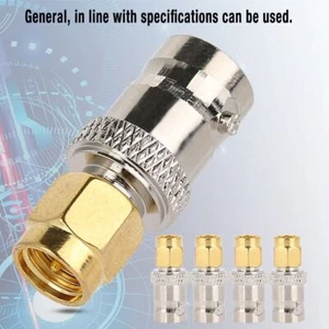 5 SZTUK Wszystkie miedziane adaptery częstotliwości radiowej SMA-BNC RF Adapter SMA Wtyczka wtykowa - Zdjęcie 1 z 12