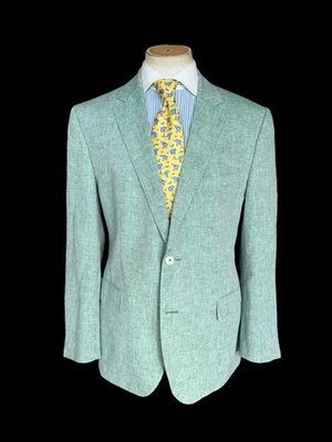 Men’s Hugo Boss Mint Green Linen Blazer 46R Wedding - image 1 of 4
