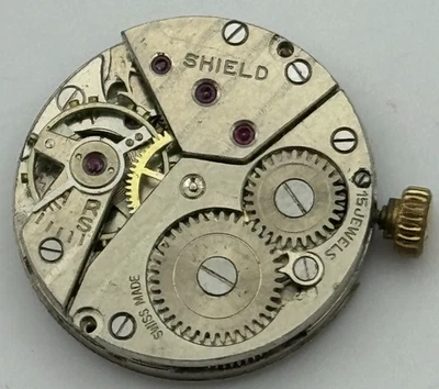 19.7mm Shield Peseux P 220 Manual Wind Swiss Made 15 Jewels Watch Movement PARTS - Image 1 of 4