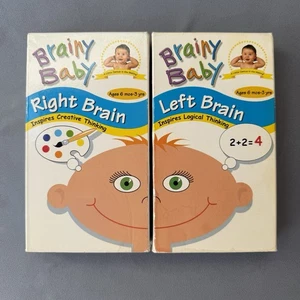 Brainy Baby VHS rechte Gehirnhälfte + linke Gehirnhälfte, 2003 Creative Educational Vintage sehr guter Zustand + - Bild 1 von 9