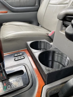 Console de carro porta-copo duplo compatível com Toyota Land Cruiser 100 Series - Lexus LX470 - Imagem 1 de 4