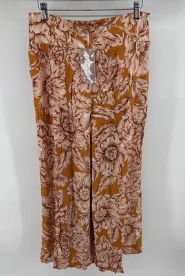 Band of the Free Arizona Золотой румяна розовый широкая нога высоты брюки L новый с Ярлыками - Изображение 1 из 4