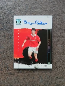 Bryan Robson Auto 24/25 Panini Impeccable Premier League 2023-24 Manchester Utd - Picture 1 of 2