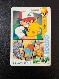 Pokemon 1999 Bandai Anime Collection #169 Pikachu & Ash Vintage Pokemon Card NM - Picture 1 of 2