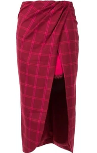 Jonathan Simkhai High-Waist Draped Cotton-Blend Midi Skirt. US 4/UK 8 - Picture 1 of 10