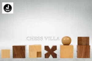 1924 Bauhaus Reproduced Geometrical Abstract Chessmen In Golden Rosewood - Picture 1 of 8