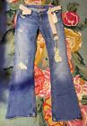 NWT Hollister Co Womens Jeans Low Rise Super Flare Sz 7 Y2K 100% Cotton Belt