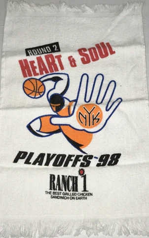 New York Knicks Pacers NBA Playoffs 1998 Heart & Soul McArthur Rally Hand Towel Cover