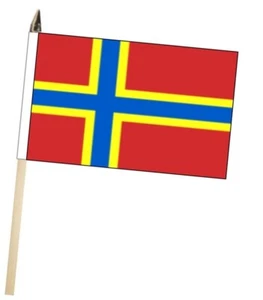 Orkney Islands Large Hand Flag With Wooden Pole (18" x 12") - Picture 1 of 2