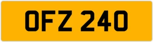 OFZ 240 O 3x3 DATELESS PRIVATE NUMBER PLATE OLLY OWEN OSCAR OLY OL OLIVIA ORLA - Picture 1 of 1
