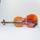 Antique Early 1900s Dresden 4/4 Violin, Bow, Case Unbranded