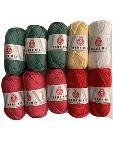 Stahl Wolle Mama Mia 100% algodón mercerizado Baumwolle lote 10 lote de colores mixtos - Imagen 1 de 12