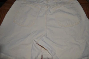 Pantaloncini corti vintage Riders donna mamma taglia 16 giallo pallido denim vita alta - Foto 1 di 12