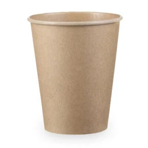 50x Kaffeebecher 'Coffee To Go' Pappbecher 100% plastikfrei braun 300ml - Bild 1 von 2