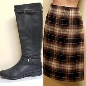 J. G. Hook Falda a Cuadros Marrón Moda, Talla 8 - Imagen 1 de 7