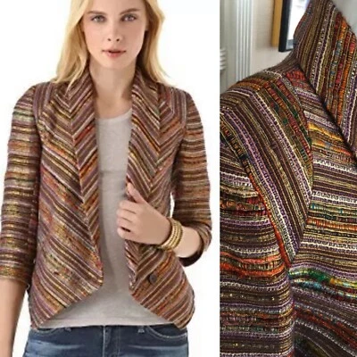 Chaqueta Twelfth Street by Cynthia Vincent hilo metálico M Blazer Sea 9 viscosa Foto 1 de 4