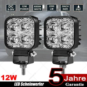 Faros de trabajo LED 12W faros todoterreno para Jeep camión excavadora 12V 24V DHL - Imagen 1 de 12