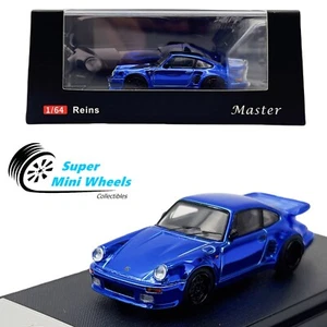 Master 1:64 Porsche 930 Black Bird Chrome Blue Diecast Model - Picture 1 of 6