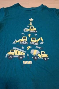 Jumping Beans Boys Green Dump Truck Christmas Tree  Long Sleeved Shirt Size 4T - Picture 1 of 4