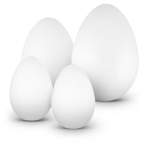 4 Stück Styroporeier 2x12cm 1x15cm 1x18cm Set Eierset Eier Ostern - Bild 1 von 5