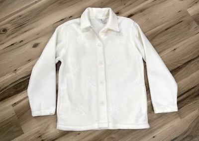 Chaqueta polar Cherokee marfil hojas bordadas talla pequeña Foto 1 de 4