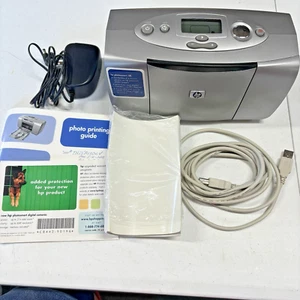 HP PhotoSmart 130 Portable Photo Printer Complete Cables Software Paper - Picture 1 of 10