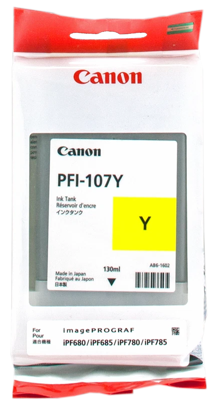 ORIGINAL Canon Cartuccia d'inchiostro giallo PFI-107y 6708B001 130ml - Immagine 1 di 1
