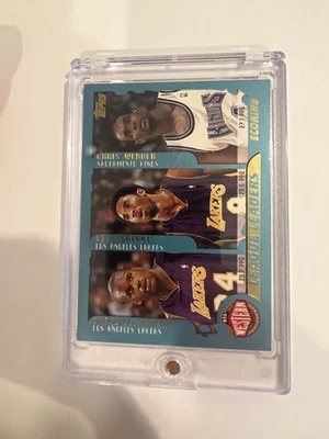 2001-02 Topps #215 Scoring Leaders (Shaq, Kobe, Iverson, Sackhouse, Webber) - Image 1 of 2