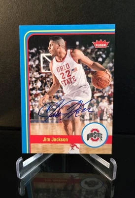 AUTO 🔥 JIM JACKSON SP 2012-13 Fleer Retro Basketball Signature Ohio State #18 - Imagem 1 de 2