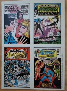 1969 Topps Cómic Cubierta Pegatina Niñas Romance, Fantasma, Batman, Superman (b1) - Imagen 1 de 2