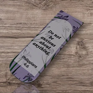 Bible Verse Magnetic Bookmark, Foldable, Double Sided, Multicolor Floral.  - Bild 1 von 9