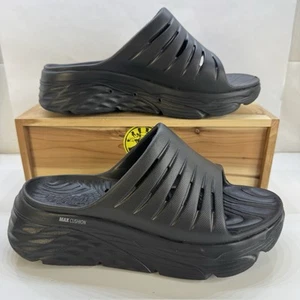 Sandalias Skechers Foamies Max Cojín Slide Negras para Mujer Talla 9” - Imagen 1 de 7