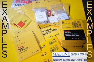 Wratten 8 9 12 15 16 21 22 23A YELLOW ORANGE Series LONG PASS gel filters - Image 1 of 4