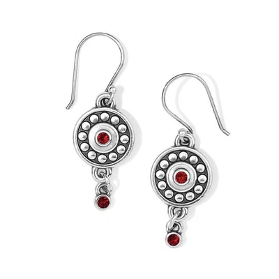 Brighton Pebble Dot Medali Reversible Red Birthstone Earrings MSRP $48 NWT - Image 1 of 4