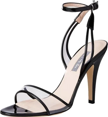 Sandalia negra de tacón de reina para mujer SJP by Sarah Jessica Parker talla 38 1/2 Foto 1 de 4