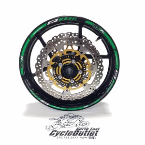 2013 13-18 NINJA ZX6R ZX636 OEM FRONT WHEEL RIM BRAKE ROTOR ROTORS STRAIGHT - Picture 1 of 16
