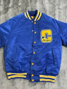VTG Mens SAN DIEGO CHARGERS Stahl-Urban Medium NFL BLUE Snap Jacket - Picture 1 of 21