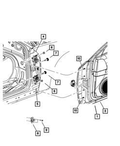 Genuine Mopar Front Door Upper Hinge Left 55113469AD - Picture 1 of 1
