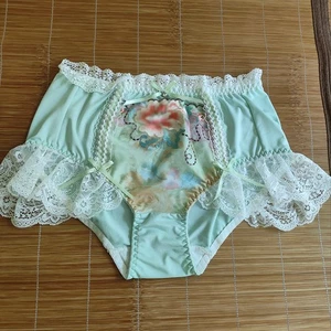 Womens Embroidery Lace Panties Briefs Oversize Lolita Princess Underwear 55-80kg - Picture 1 of 2