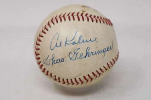 Al Kaline Chas. Gehringer PSA/DNA Signed Auto Baseball Tigers Detroit ID:465540 - Picture 1 of 6