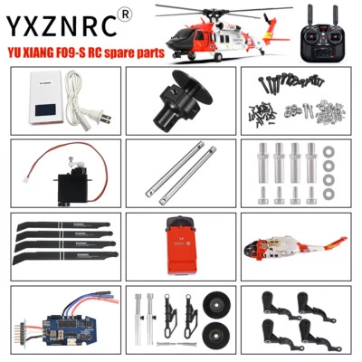 YUXIANG YXZNRC F09-S Hubschrauber Teile Akku Hauptwelle Propeller Rotor Clip ESC Servo