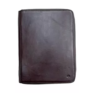 Funda de documento de cuero Mulberry Darwin con cremallera redonda - marrón - Imagen 1 de 12