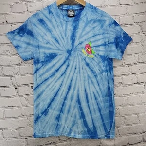 Santa Cruz Shirt Adult Small Blue Short Sleeve Skateboarding Tee Tie-Dye Flaw - Picture 1 of 11