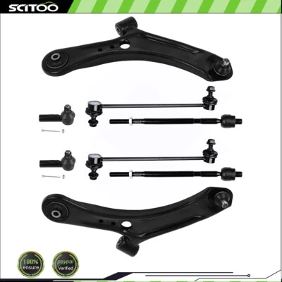 For Suzuki SX4 8x Front Control Arm w Ball Joints Tie Rod End Sway Bar End Link - Image 1 of 4