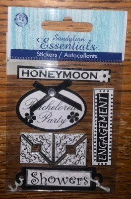 Etiquetas de compromiso Essentials boda despedida de soltera ducha álbum de recortes pegatinas Foto 1 de 2