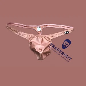 N2N Bodywear Men Blush pink sexy wet swim micro Thong swimwear underwear L XL - Picture 1 of 6