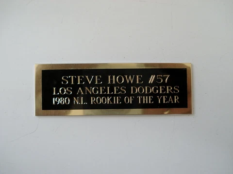 Steve Howe Baseball Card Plaque Nameplate Los Angeles Dodgers 1" X 3" Cover