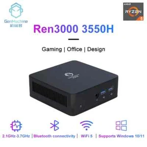 Mini PC AMD Ryzen 5 3550H CPU Windows 10/11 Ren3000 3550H DDR4 8GB 256GB 16GB - Picture 1 of 29